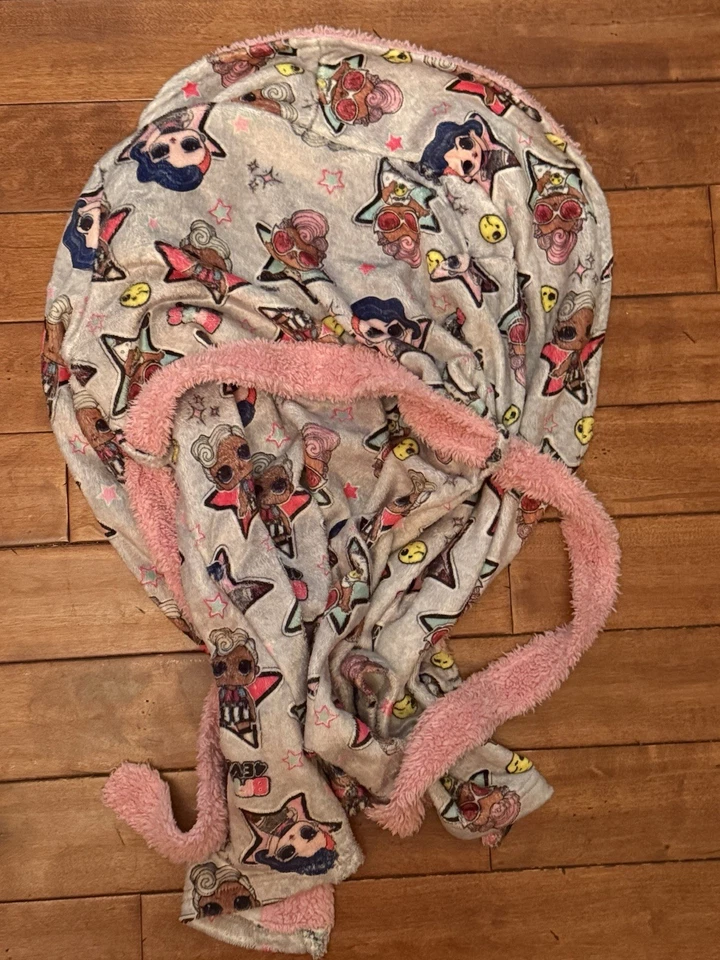 LOL Surprise Robe Size S Attached Belt Pink Multicolor - Image 3 of 4