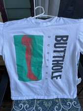 SUPREME x Butthole Surfers Graphic T-Shirt - Size M- Vertical Logo on Back-USED
