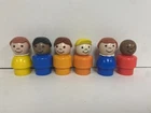 Vtg Fisher Price Little People Lot of 6 CHILDREN w 2 HTF BLACK /AFRICAN AMERICAN