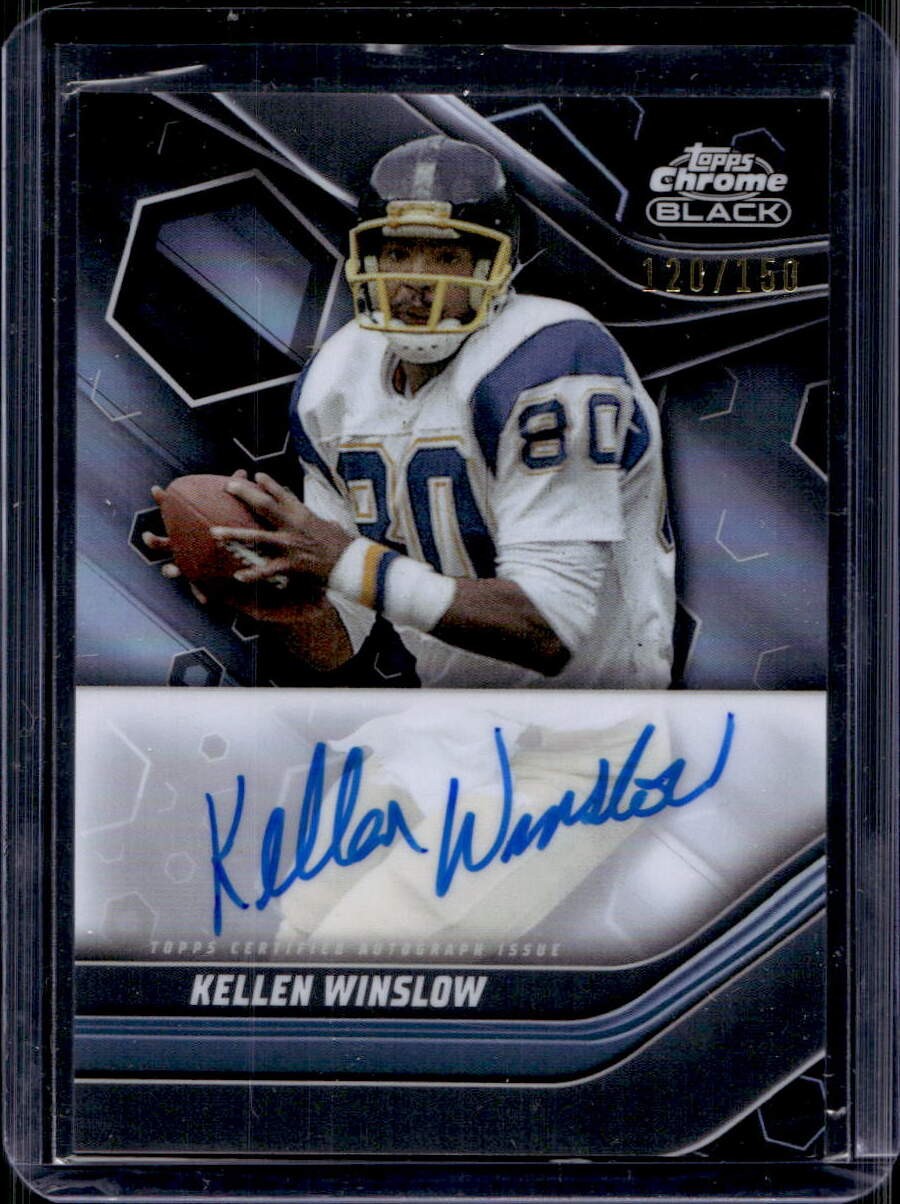 Kellen Winslow 2023 Topps Composite #TCBA-KWI Chrome Black Auto Refractor /150