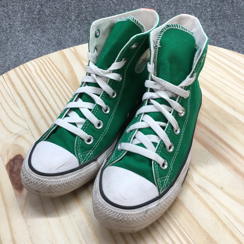 匡威鞋女式 7.5 Chuck Taylor All Star 运动鞋绿色橙色 152620C — 第 3/4 张图片