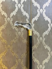 Invisible Walking Stick Clear Acrylic Handle Black Rosewood 3 Fold Cane
