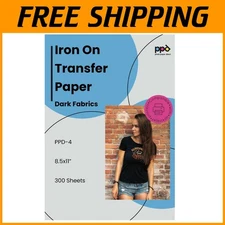 300 Dark Fabric Iron-on Transfer Paper - 8.5x11"