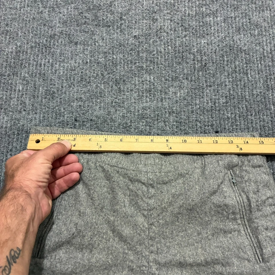 Vintage DKNY Mens Pants Size Medium Gray Pull On Wool Blend Zip Hem Low Rise - Image 2 of 4