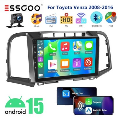 Android 15 Head Unit Car Radio Stereo CarPlay For Toyota Venza 2008-2016 +Camera