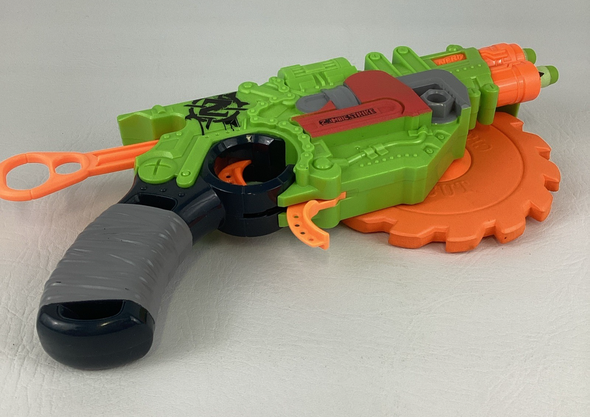 Nerf Zombie Strike Crosscut Buzz Saw Blaster Soft Dart Gun w Darts