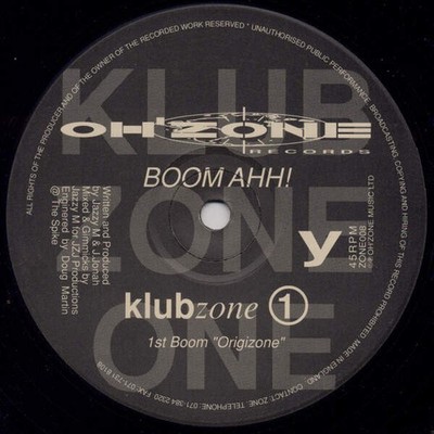Klubzone 1 - Boom Ahh! (VINYL)