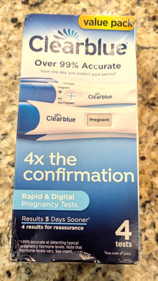 Clearblue Digital Pregnancy Test Combo Pack Rapid Detection 4 count exp: 03/2026