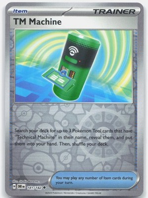 TM Machine Uncommon SV10: Destined Rivals DRI Trainer - Item Reverse Holo 181/18