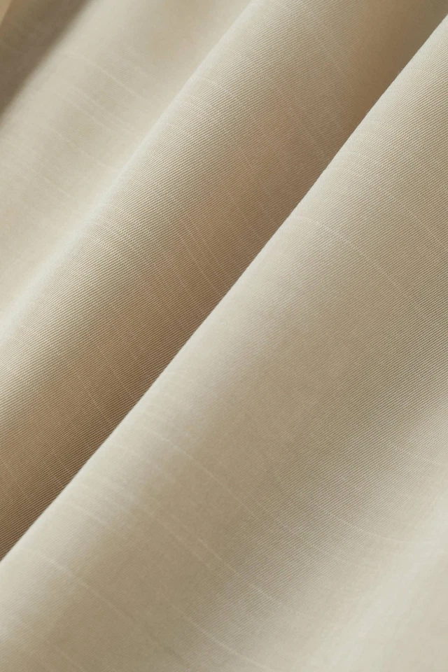 H&M Women's Large Long Midi Maxi Satin Beige Dress Minimalist Modest - Image 2 of 4