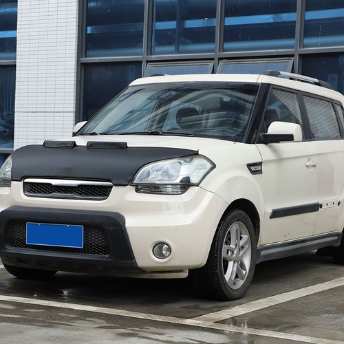 CAR HOOD BONNET BRA For Kia Soul 2010-2013 LEATHER FRONT HOOD END MASK Cover Kit - Picture 8 of 19