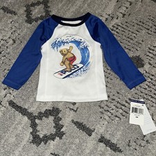 NWT BOYS POLO RALPH LAUREN L/S SWIM SHIRT BLUE SZ 6 MONTHS
