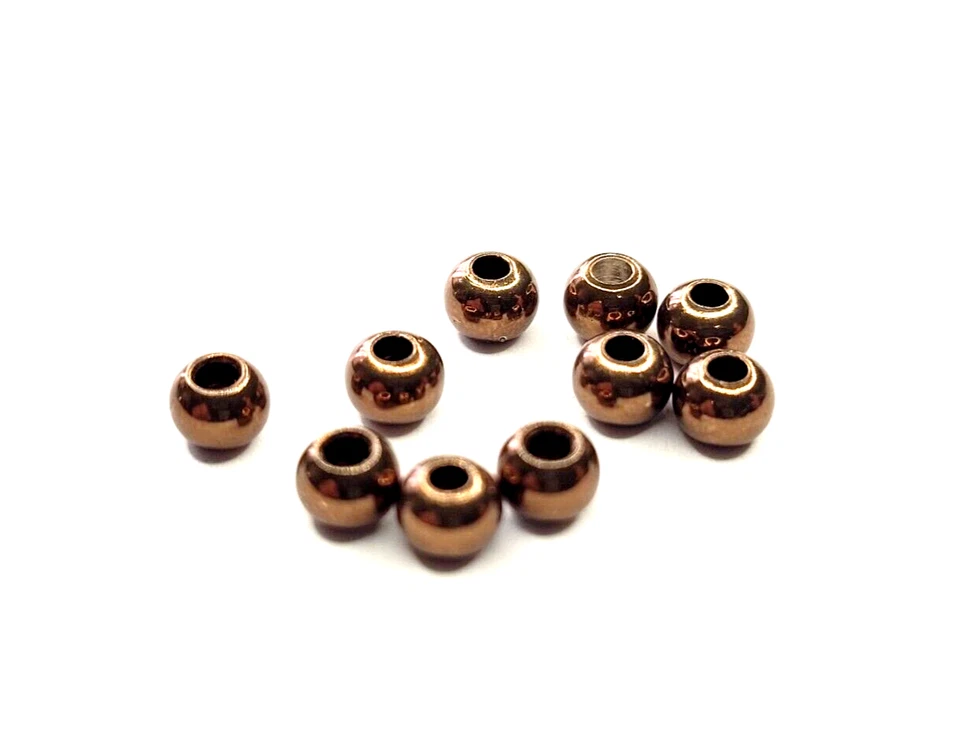 BRASS BEADS - 3.2mm - BLACK - BLUE - BROWN - OLIVE - 10pc. - Fly Tying Materials - Image 4 of 4