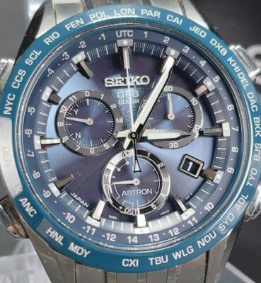 【極品】SEIKO セイコー アストロン SBXB005 ブルー 腕時計 稼働 SEIKO ASTRON SBXB005 8X Series Titanium GPS Solar Men's Watch | eBay
