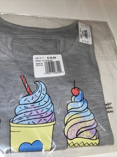 Girls Size XXS 4-5 SO® Ice Cream Life is Sweet Graphic Tank Top - Picture 4 of 5