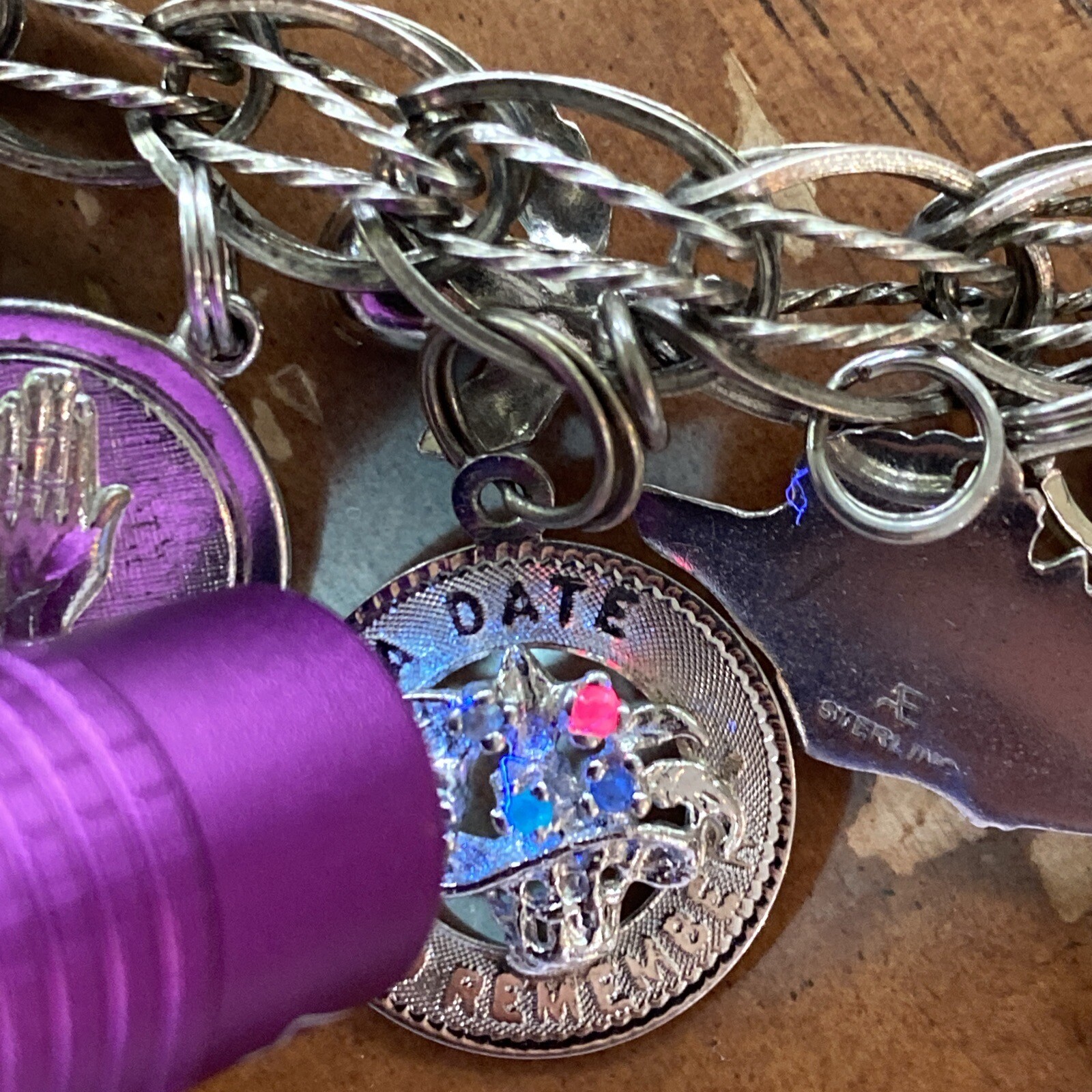 Solid Cable Sterling Excellent Condition Charm Br… - image 19