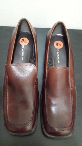 Enzo Angiolini braune flache Leder Oxford Penny Loafer Sandalen Schuhe ~ 9,5 M3020 - Bild 5 von 7