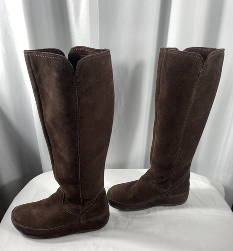 FitFlop Suede Tall Knee High Pull On Boots, Wobble Board Sole Womens Sz 7 Eu 38 - Picture 4 of 7