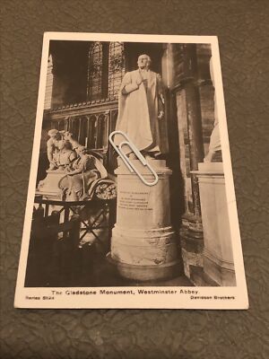 The Gladstone Monument Westminster Abbey London RPPC