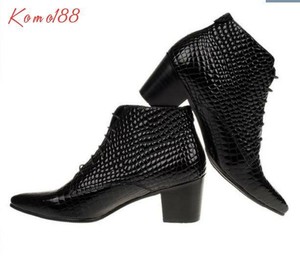 mens block heel boots