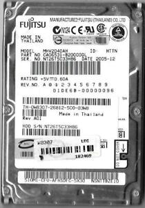 PN CA06531-B20000DL MHV2040AH Fujitsu 40GB IDE 2.5 Hard Drive 