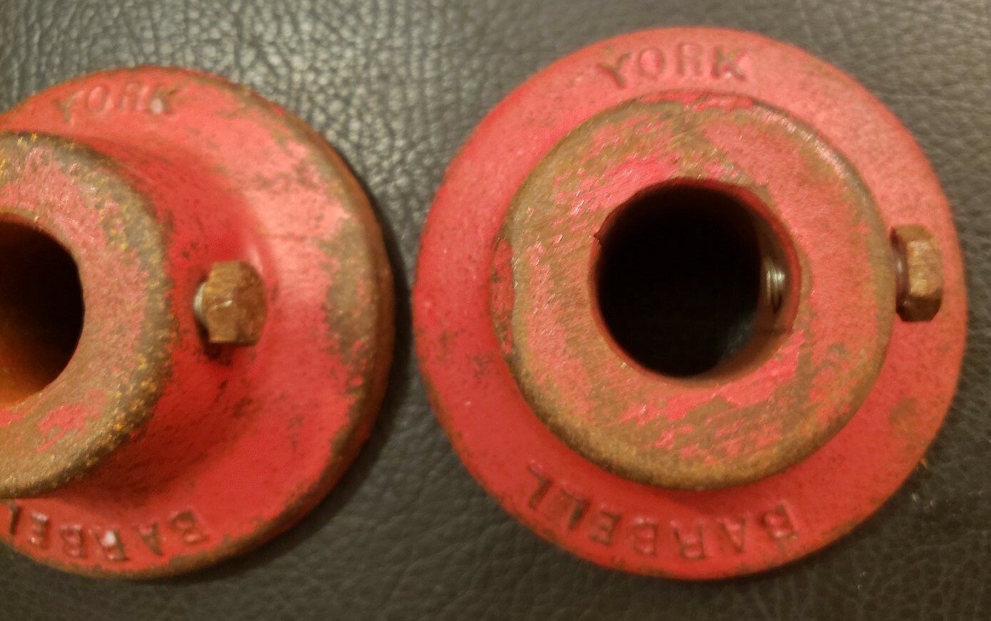 York Barbell Standard Size Vintage Inner Barbell Collars eBay