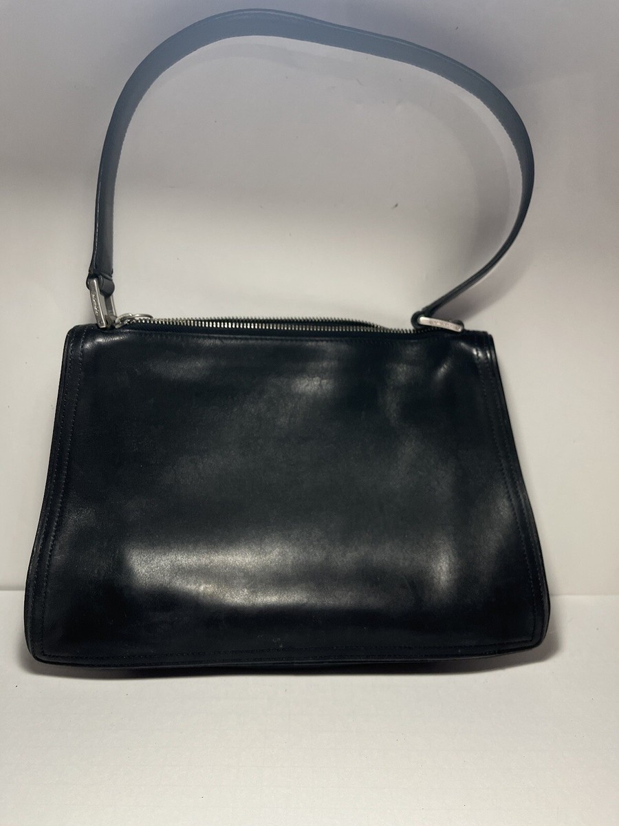 Vintage Coach Black Leather Purse Shoulder Bag #6145 Zipper Vintage Coach Black Leather Purse Shoulder Bag #6145 Zipper