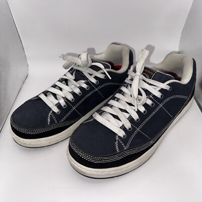 Sketchers Premier Series Work Steel Toe Shoes Blue Suede Air Cooled Memory Foam