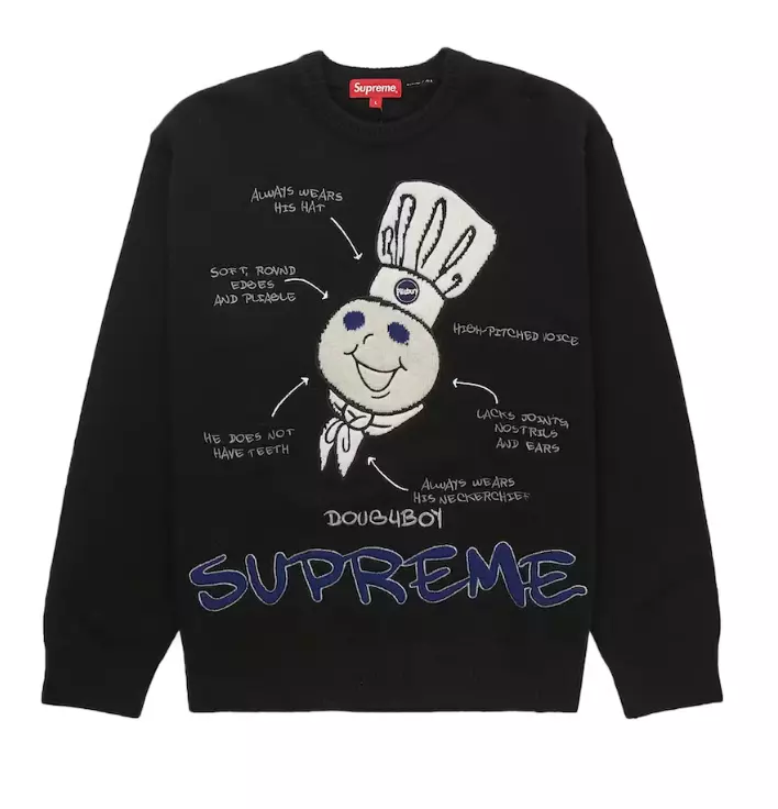 Pull Doughboy Supreme Pillsbury   Large   Noir   FW22