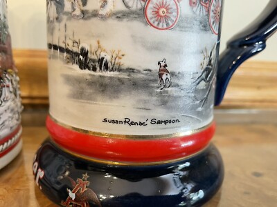 1990s Budweiser Holiday Stein Collector Series Anheuser Busch