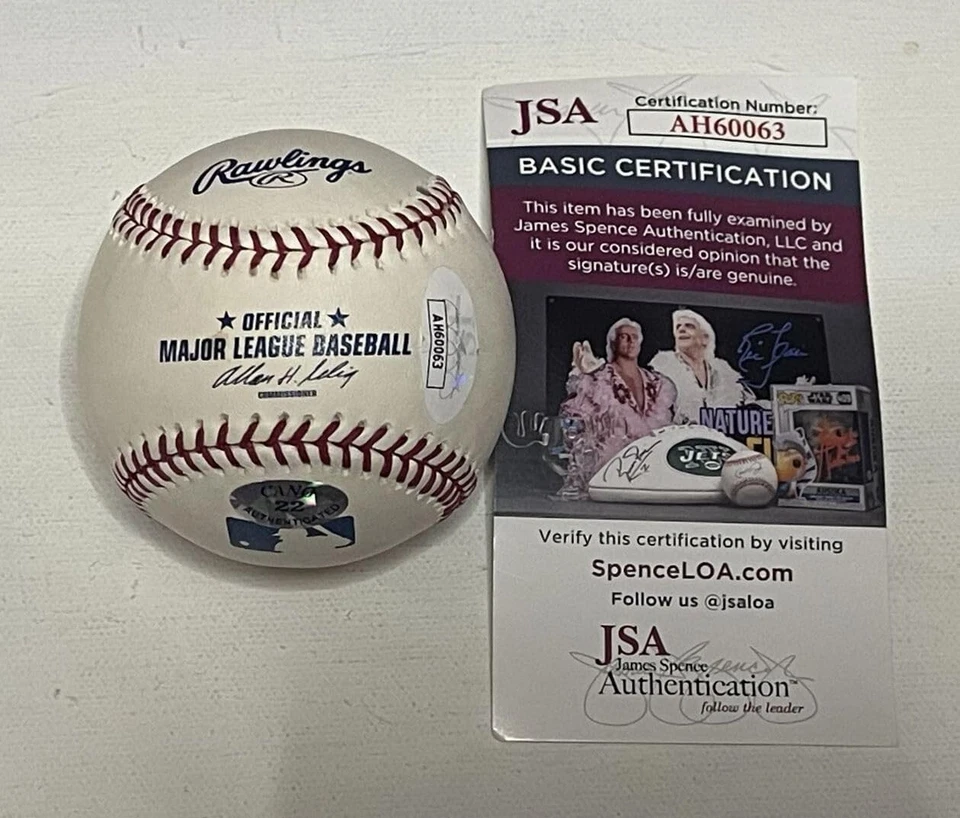 Robinson Cano Signed Autographed Official Major League (OML) Baseball : JSA COA - Image 2 of 2