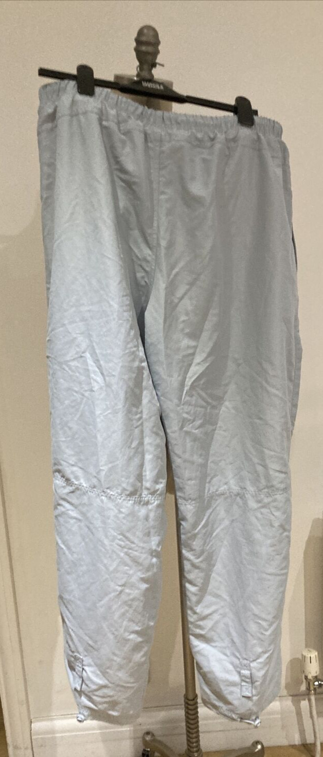 Adidas Pale Blue Lined Tracksuit Bottoms, Vintage, Y2K Size 38" 4