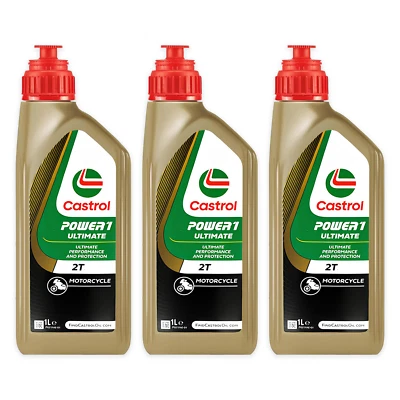 3 LITRI OLIO MISCELA CASTROL POWER 1 ULTIMATE 2T 100% SINTETICO API TC JASO FD
