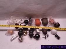 Qty = 27 Pieces: Curtain Rod Finials & Bed Post Toppers Mixed Lot