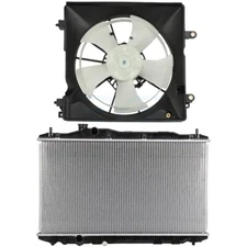 Aluminum Radiator & Cooling Fan Kit For 2012-2015 Honda Civic EX/DX 1.8L 1799CC
