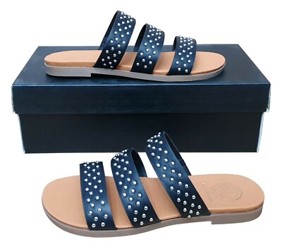 KURT GEIGER Rascal Ladies Studded Strappy Flat Sandal Black EU 36 UK 3 MRRP  £59 | eBay UK