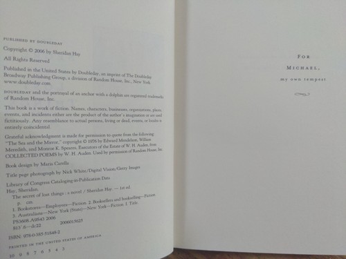 The Secret of Lost Things by Hay, Sheridan - Picture 4 of 4