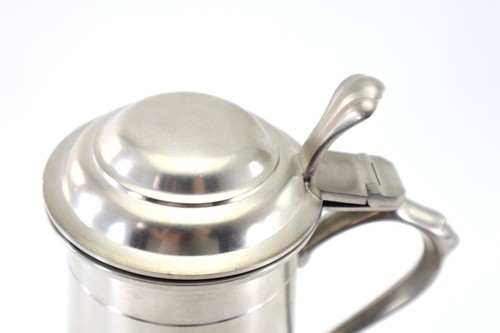 Selangor PEWTER STEIN 97% Hinged Lid Plain Malaysia Vintage - Picture 6 of 11