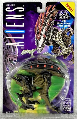 WILD BOAR ALIEN w Hidden Power Attack Spikes Action Figure 1994 Kenner Movie NEW