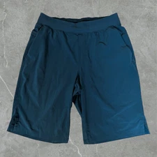 Lululemon T.H.E. Short 11" Men Medium Drawstring Gym Training Active Teal Blue