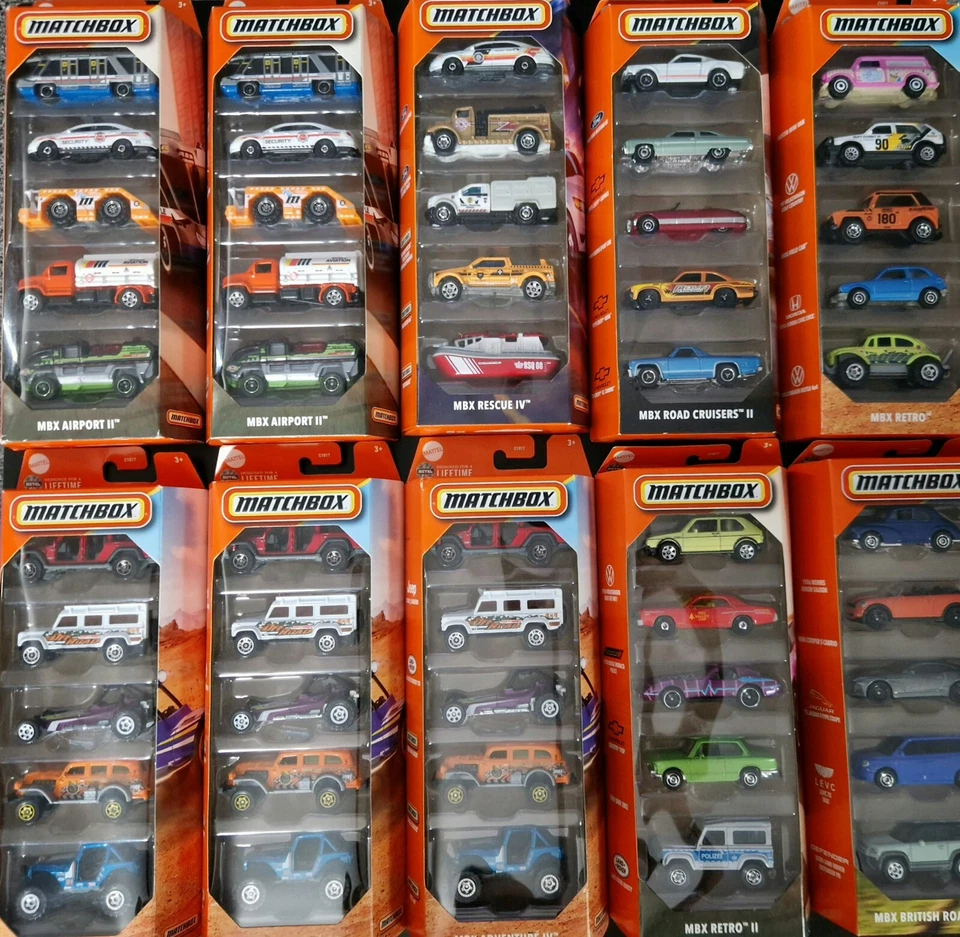 Choose Your Own - Matchbox Set of 5 Cars - Pay For One Postage
