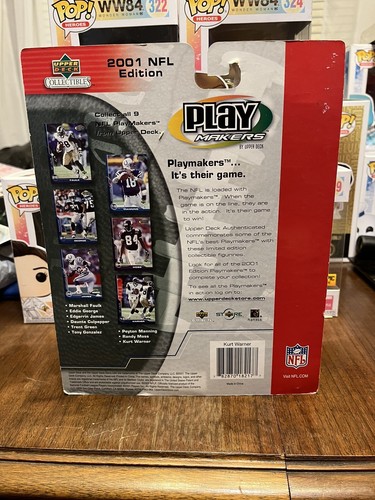 Play Makers Upper Deck 2001 NFL Edition KURT WARNER Bobblehead, Rams #13, SEALED - Picture 2 of 2