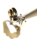 GIA certified 14k yellow gold .48ct marquise diamond engagement ring 5.1g 9 — photo 5