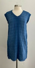 Cloth & Stone Frayed Edge Chambray Casual Dress sz Small