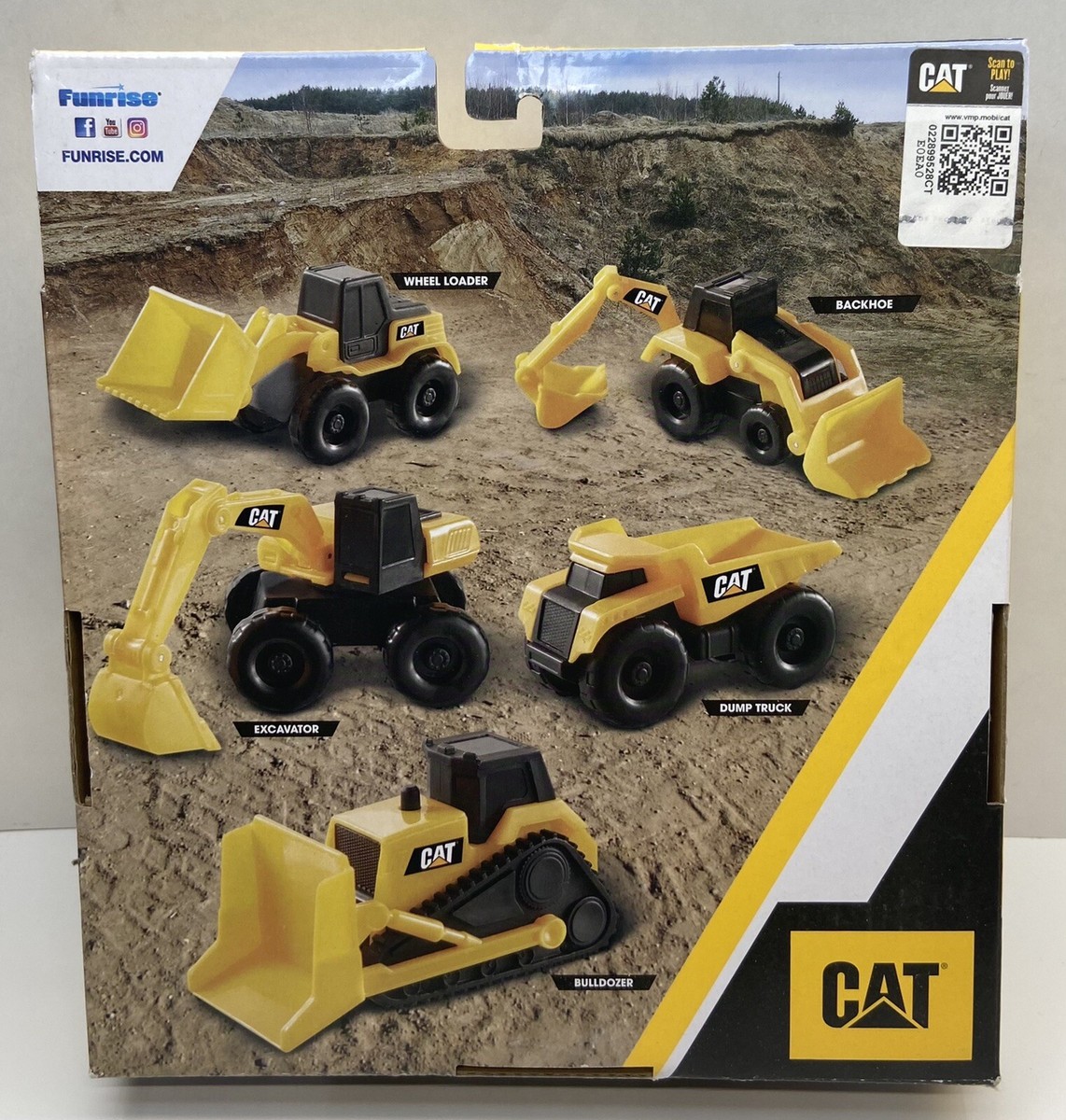 CatToysOfficial Lot de 41 machines et camions pour enfants : camion à benne basculante, chargeuse, pelle, pelleteuse, rétrocaveuse, bulldozer, grue | Jouets pour enfants de 3 ans et plus