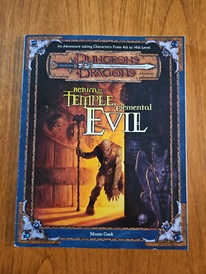 D and D Adventure Ser.: Return to the Temple of Elemental Evil by Monte Cook...