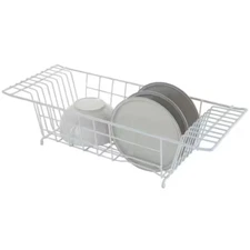 Over the Sink Metal Dish Drainer Drying Rack, 8 x 10 in.