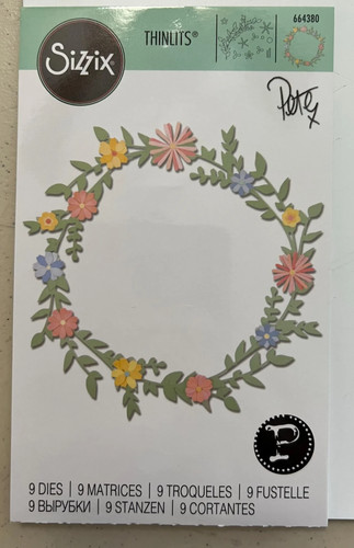 Sizzix Thinlits Pete Hughes SPRING FOLIAGE metal die cuts 8 out of 9 pcs