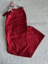 Koi Scrub Pants Women  s Large Regular Ruby Red Lindsey Cargo Nursing Medical