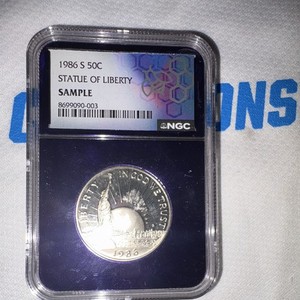 Statue of Liberty 1986-S 50C Proof Modern Silver/Clad Commemorative NGC Sample